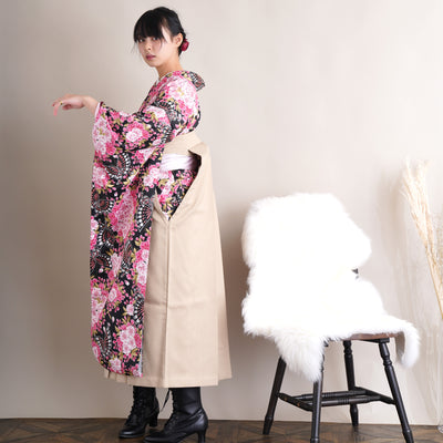 【レンタル】 袴 18点セット 振袖 袴91cm（身長153-158cm） ブーツ着用時165cmまで適応 卒業式 大学生 専門学生 フルセット レディース 往復送料無料 （1014600011）