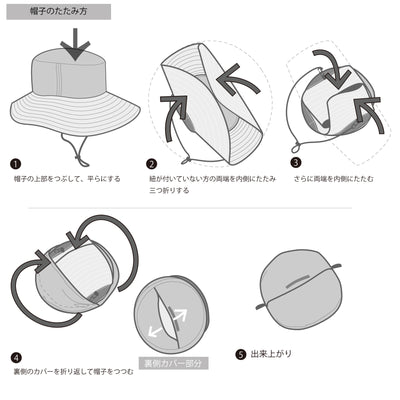 【utatane UVハット 100％完全遮光 帽子 10cmつば 紐付き パッカブルハット】 一級遮光 UV遮蔽率99.9％以上　撥水加工 吸水速乾 （2653603000）