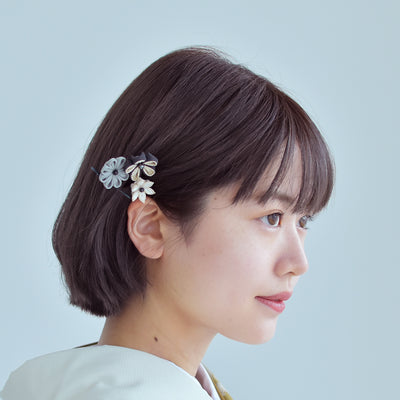 髪飾り ヘアアクセサリー コーム・Uピン3点セット 剣菊＆タッセル （5432603901）