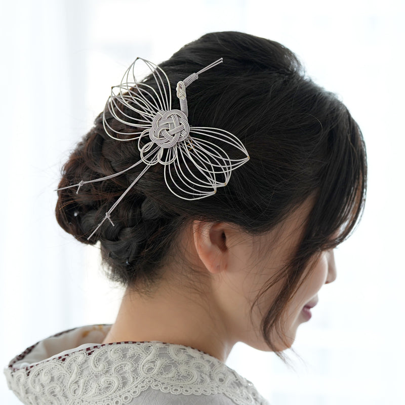 髪飾り ヘアアクセサリー 水引鶴コーム 単品 ジャポニズム 日本製  （5432620801）